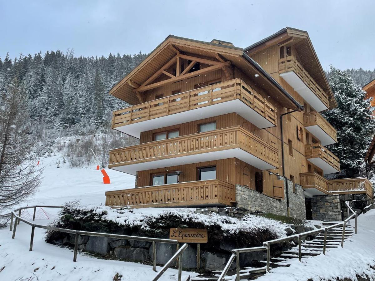 Meribel Centre La Chaudanne - Chalet Épervière - 3 bedrooms ski in&out apartment - 1 minute to main ski lifts, 5 minutes walk to center of Méribel Exterior foto